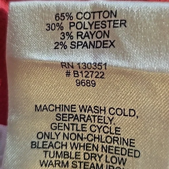 Blair Coral Pink Pull On Denim Capri Pants Size 12P - Picture 6 of 6